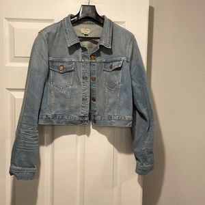 J Crew cropped denim jacket